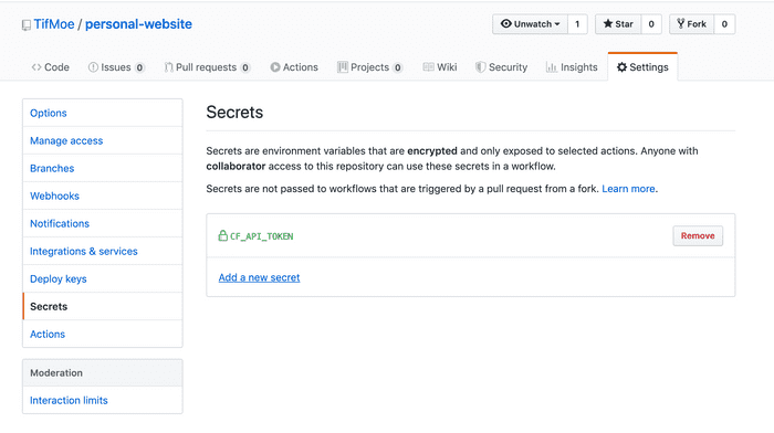 Github Secrets